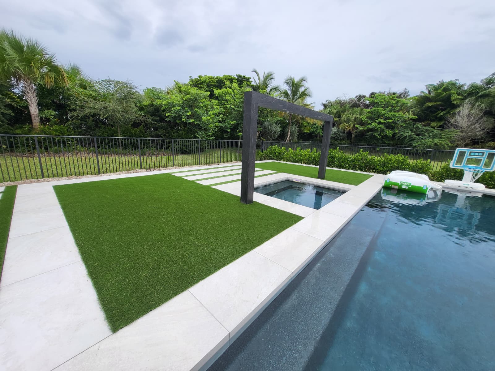 Modern villa pool surround