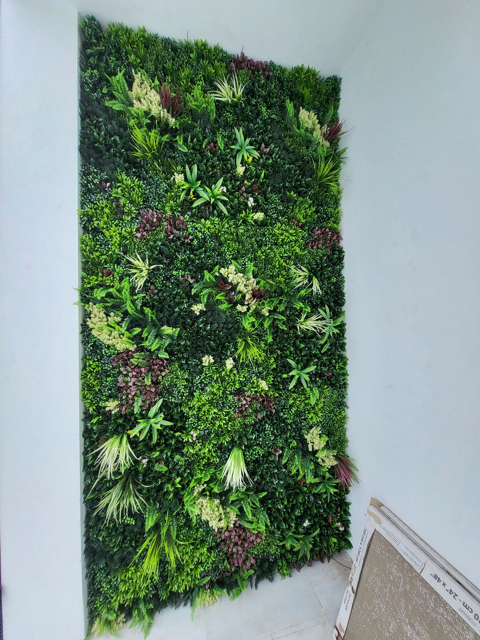 Custom ivy wall accent panel install